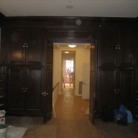 RESTORATION: Restoration and refinishing of FDR/ER Library in progress.