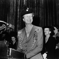 ER speaking at NY Herald Tribune Forum on "Responsibility to Our Men and Women in the Services", Nov. 16, 1943.