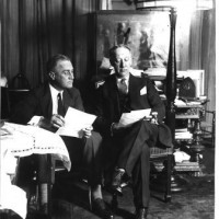 FDR Library - FDR and Al Smith, c. late 1920s.