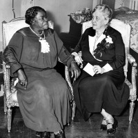 Drawing Rooms - SDR and Mary McLeod Bethune, 1934.